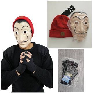 Máscara El Salvador Dalí Casa de Papel Gorro Rojo 