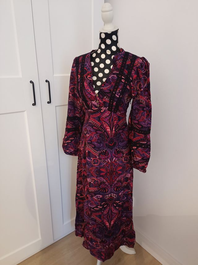 Vestido largo con estampado paisley Monsoon