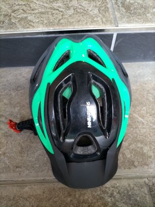 Casco bici BTWIN verde-gris