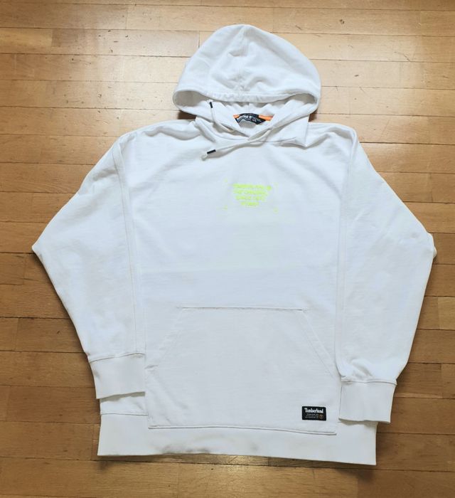 Sudadera Timberland blanca c/amarillo neón L