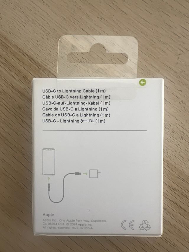 Cable de USBC a conector Lightning 1 m