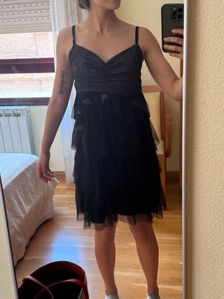 Vestido negro Zara fiesta - Talla S
