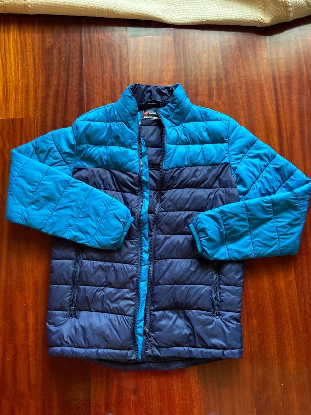 Chaqueta acolchada azul marino-turquesa