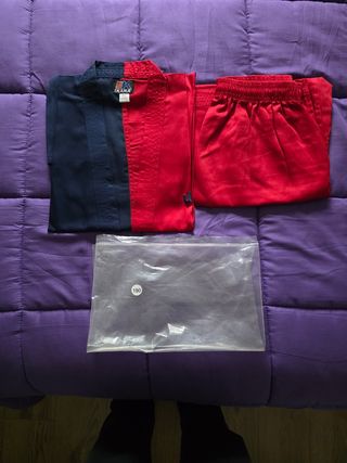 Kimono IKARA Karate - Azul y Rojo