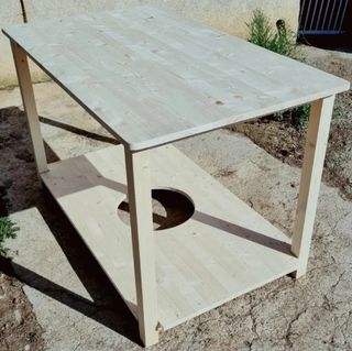 Mesa camilla madera blanca