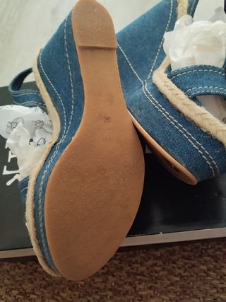 CUPLÉ Zapatos cuña denim azules