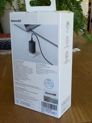 Cargador Baseus 65W GaN USB-C con cable 100W