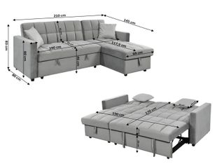 SUPER OFERTA SOFA CAMA KRS GRIS CLARO