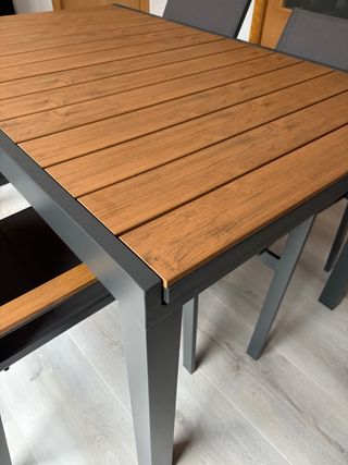 Mesa jardín 4 sillas - Exterior- extensible