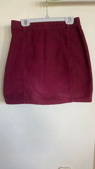 Falda de pana granate stradivarius