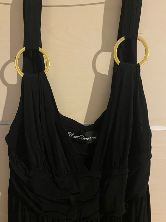 Vestito Brand Diamond nero