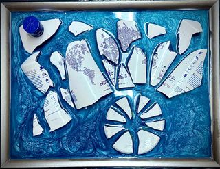 Cuadro resina con botella NORDÉS