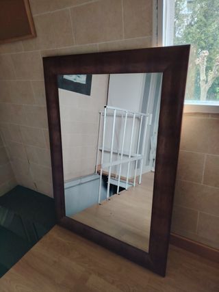 Espejo marrón madera 107x75cm