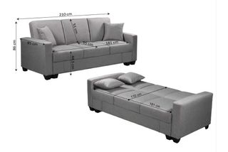 SUPER OFERTA SOFA CAMA KEILA NEGRO
