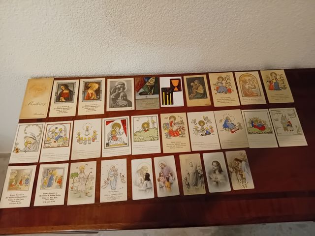 29 Estampas antiguas Primera Comunión años 40-60