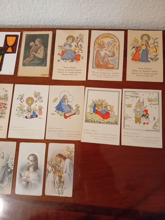 29 Estampas antiguas Primera Comunión años 40-60