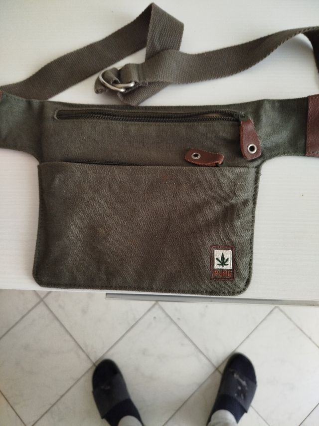 BORSELLO MARSUPIO IN VERA CANAPA SATIVA 