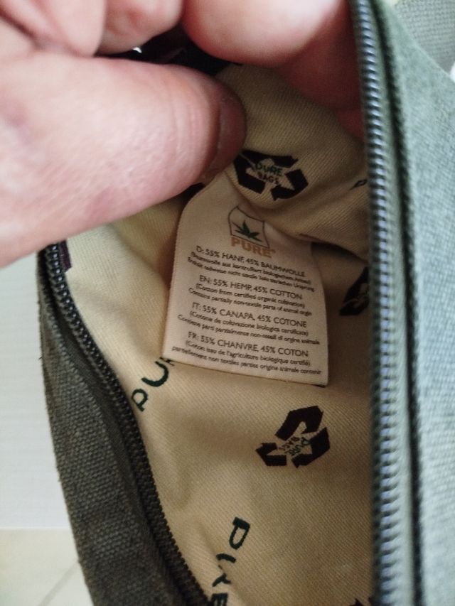 BORSELLO MARSUPIO IN VERA CANAPA SATIVA 