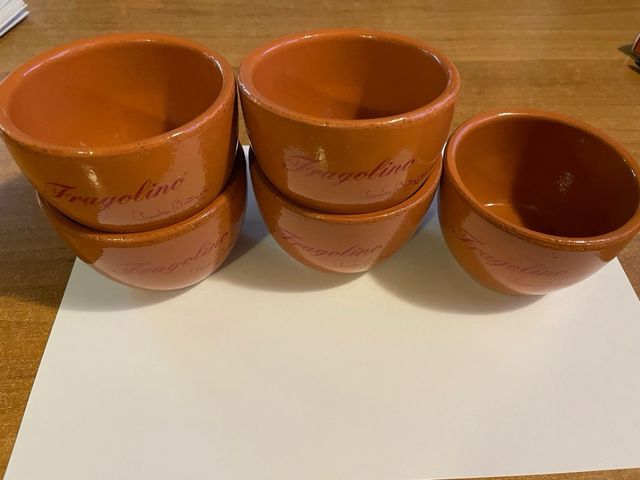 5 Ciotoline in terracotta - Fragolino