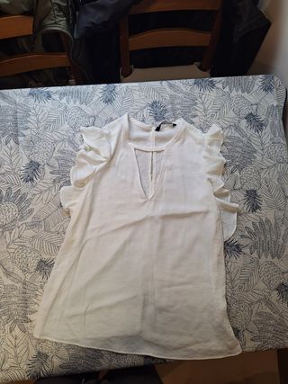 Blusa Bershka blanca - Talla S