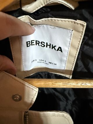 Chaqueta piel vegana polipiel crema