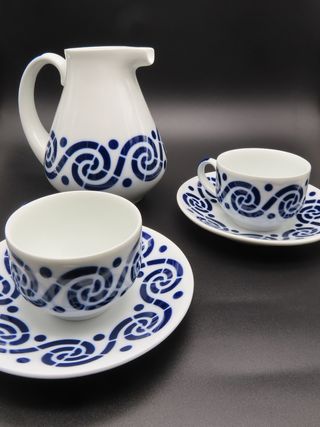 Juego de café Sargadelos Espiroide, 6 servicios