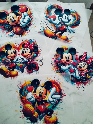 5 Stickers Minnie e Mickey Mouse