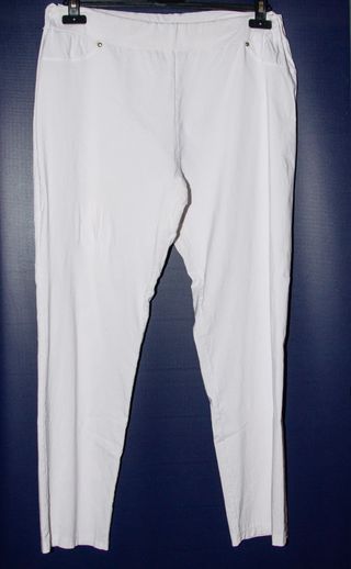 Pantaloni donna bianchi elasticizzati.