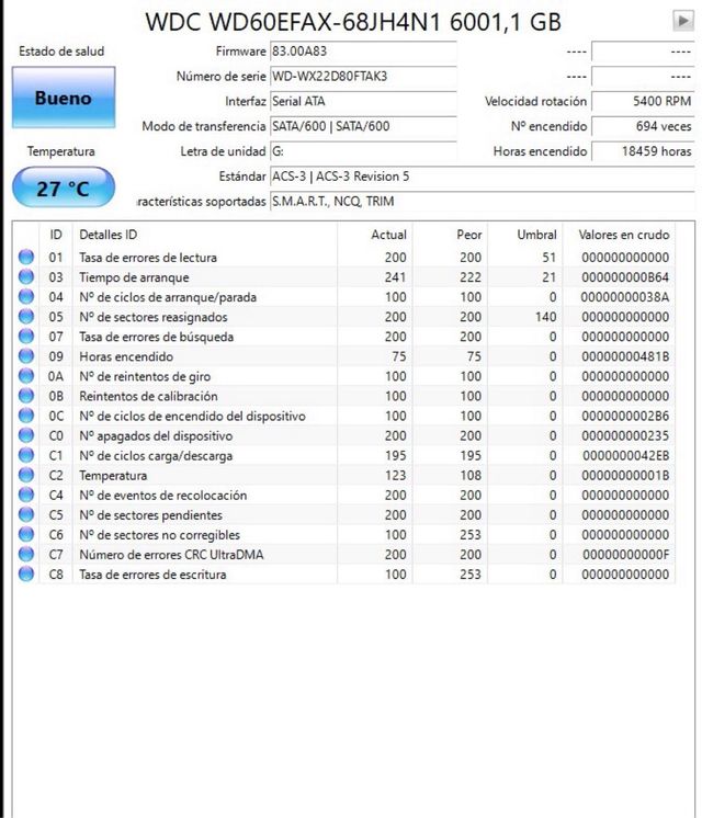 Disco Duro WD NAS Red 6TB SATA3