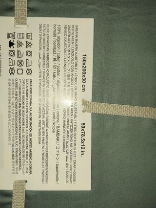 Sábana bajera ajustable 300 hilos para cama de 135