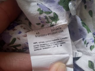 Camicia bianca a fiori lilla OVS taglia M, cotone