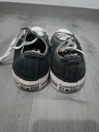 Converse negras bajas sin plataforma 