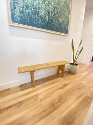 Banco rústico de madera