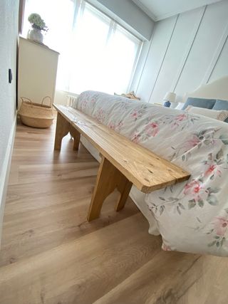 Banco rústico de madera