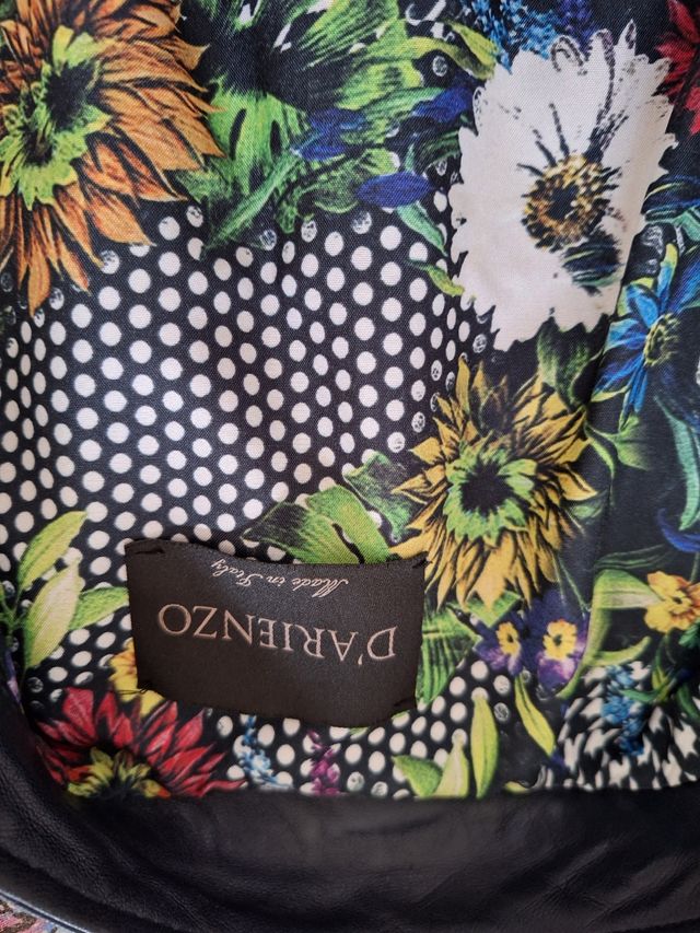 Giacca in pelle blu da donna