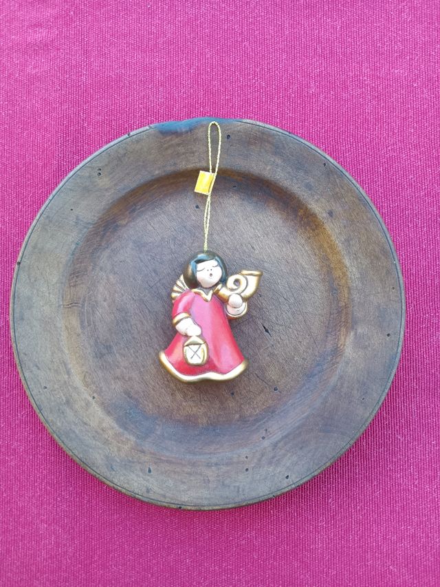 2 Angeli Thun addobbi oer Natale, oro e rosso