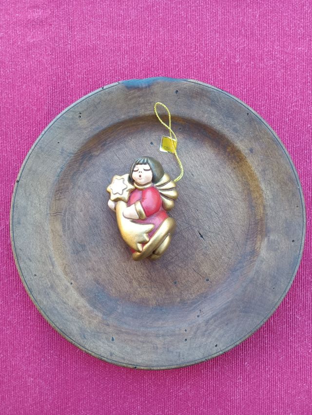 2 Angeli Thun addobbi oer Natale, oro e rosso