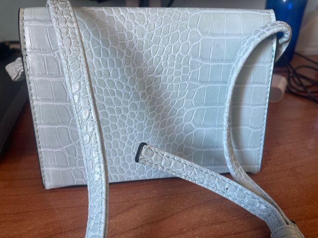 Bolso bandolera azul cuerda larga