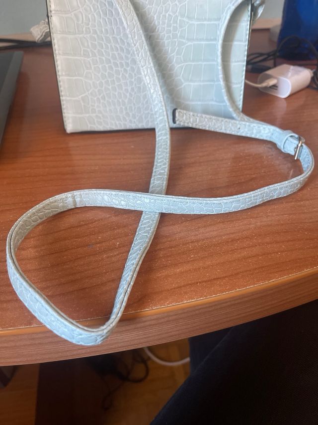 Bolso bandolera azul cuerda larga