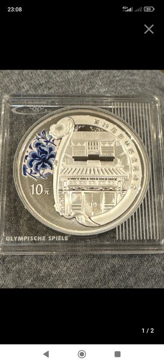 Moneda de Plata juegos olímpicos 