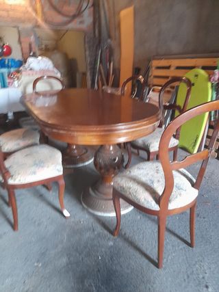 Mesa comedor ovalada madera