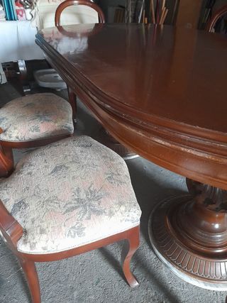 Mesa comedor ovalada madera