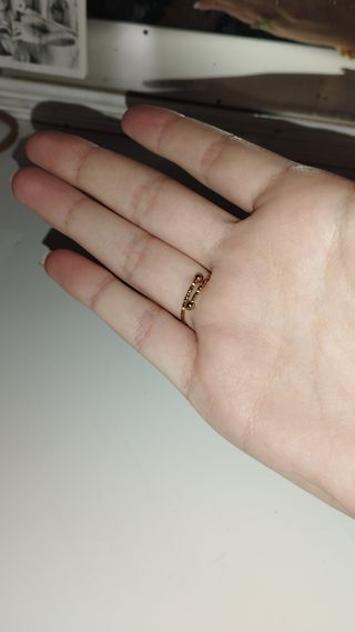 Anillo Mariposa Dorado - Verde