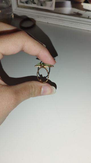 Anillo Mariposa Dorado - Verde