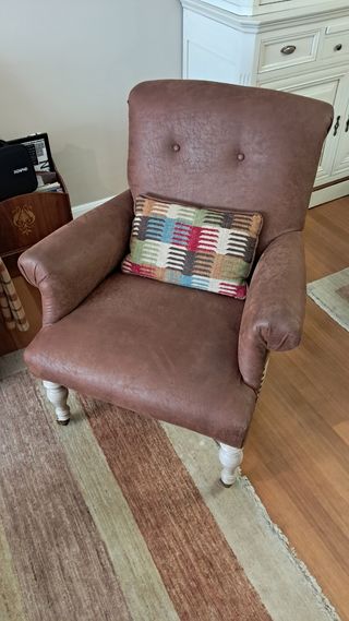 Sillón piel - marrón beige
