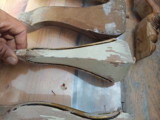 Pata antigua madera maciza mueble armario comoda