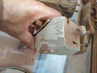 Pata antigua madera maciza mueble armario comoda