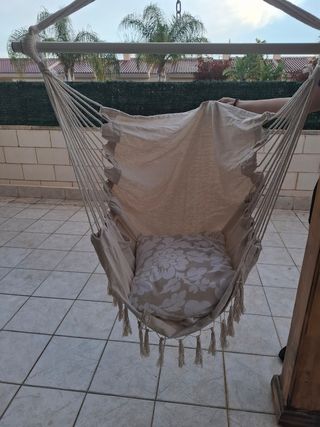 Hamaca colgante beige