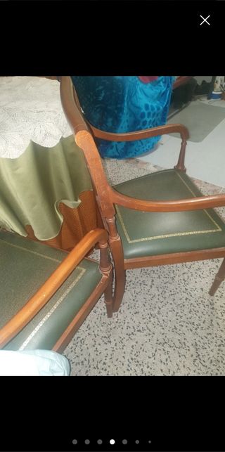 Butaca Madera - Ratán - Piel