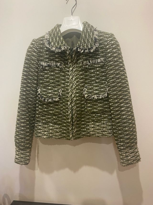 Chaqueta Tweed Chanel - Verde Oliva